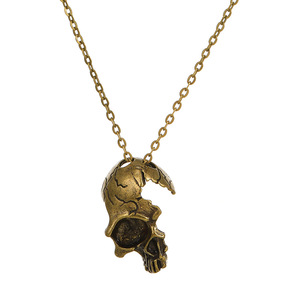 Collier pendentif crâne punk, style gothique vintage, vente en gros, chaîne en alliage, cadeau, bijoux fantaisie, chaîne de pull - Product Image 6