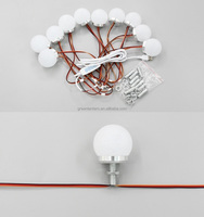 NOUVEAU Miroir de Maquillage LED 50mm avec Lampe, Alimentation USB, Contrôle par Interrupteur, 3 Modes de Couleur, Intensité Réglable, Ensemble de 10/12/14 Ampoules