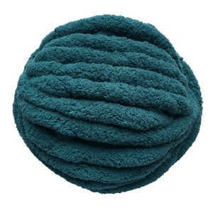 Factory Wholesale Thick <b>Polyester</b> Chenille Chunky <b>Yarn</b> for Arm Knitting Chenille Blanket - Product Image 1