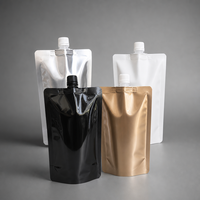Pochette alimentaire verticale avec bec verseur en matériau souple et fermeture sécurisée pour la vente en gros de snacks, bonbons, café, thé et boissons