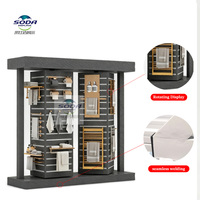 Personnaliser Oem Odm Robinet de cuisine et de salle de bain rotatif à 4 côtés Porte-serviettes hygiénique Plaque perforée Présentoir avec Led
