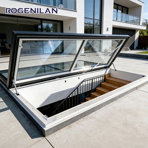 Fenêtre de toit <span class=keywords><strong>en</strong></span> verre trempé résistant aux chocs Rogenilan pour l'extérieur, fenêtre <span class=keywords><strong>en</strong></span> aluminium à double vitrage pour sous-sol de villa - Product Image 4