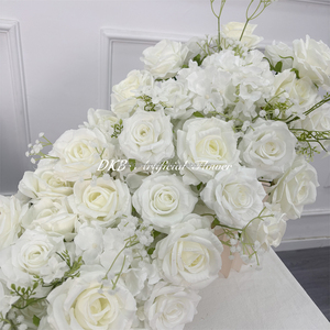 DKB Usine de fleurs artificielles, vente en gros de tapis d'escalier en soie blanche pour la décoration d'escaliers de mariage - Product Image 6