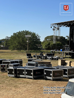 Système de sonorisation miniature Line Array étanche T.I Pro Audio, haut-parleur sur pied, double 12 pouces, 3 voies, passif