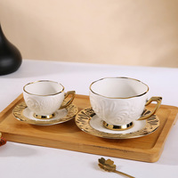 Ensemble de tasses à café turques-Ensemble de 6 tasses à café turques pour le bureau à domicile, la céramique garde le café au chaud, va au lave-vaisselle, crée des heureux