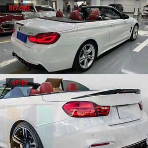 BMW F33 <b>Rear</b> <b>Spoiler</b> Black ABS Ducktail For 2013-2019 4 Series Convertible M4 Trunk Lip - Product Image 2