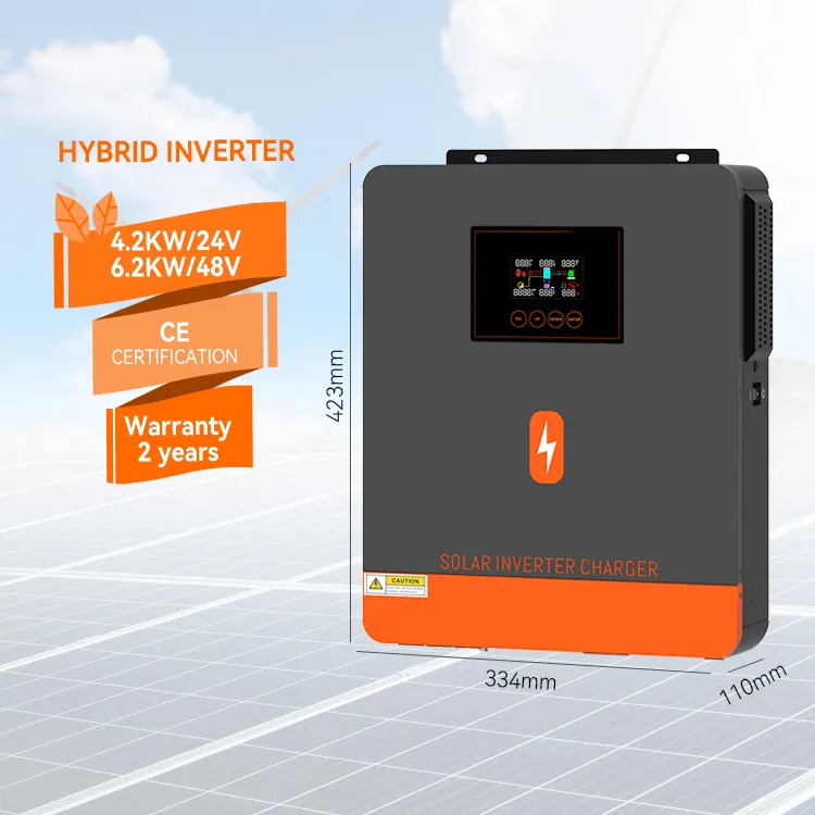 PowMr 6,2 kW Off-Grid-Solarwechselrichter 48 V 230 Vac MPPT All-in-One-Solarladegerät Wechselrichter für Off-Grid-Solarsystem