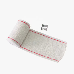 Pansement médical en crêpe 97% coton + 3% élasthanne certifié CE avec clip métallique/élastique - Product Image 6