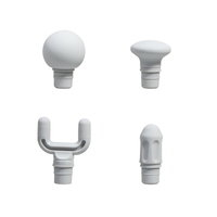 4 pièces de têtes de massage en silicone, accessoires personnalisés, 18,5 mm pour masseur à percussion des tissus profonds / pistolet à fascia