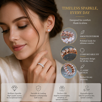 Bague de fiançailles et d'éternité Messi Gems pour femmes et hommes, bijoux fins, MSR-308, or véritable 14k 18k, diamant de laboratoire