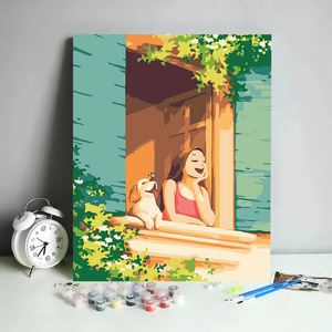 Animación infantil paisaje dibujos animados color pintura DIY pintura al óleo digital color complementario pintor Acrílico - Product Image 4