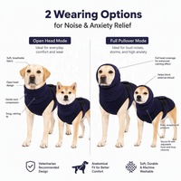 Harnais de compression anti-épreuve pour chien, double mode, léger, respirant, en maille polyester, pour apaiser les chiens sensibles aux bruits (tonnerre, feux d'artifice) et aux voyages