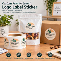 Autocollants personnalisés avec logo de marque privée, étiquettes adhésives en vinyle imperméables, rouleaux d'étiquettes d'emballage