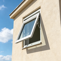 Ventana de Aluminio Inclinada y Giratoria con Aislamiento de Diseño Moderno, Tamaño Personalizado para Villas