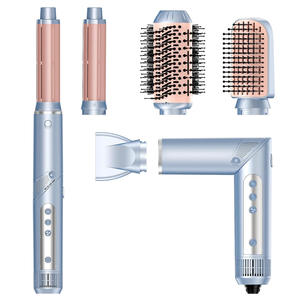 Secador de Pelo 5 en 1 Plegable con Motor BLDC de Alta Velocidad, Secador Giratorio con Rizador Automático, Secador y Plancha de Pelo - Product Image 1