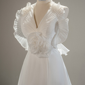 ชุดเจ้าสาวแบบมีสายเปลือยหลังแต่งตะเข็บสไตล์โบฮีเมียน SFY220แจนเซมเบอร์ - Product Image 2