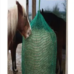 Grosir 120cm kuda-Jaring Jerami Pakan Lambat, Jaring Jerami Tanpa Simpul untuk Kuda Lambat Tas Alat Makan untuk Peternakan Hewan Peliharaan