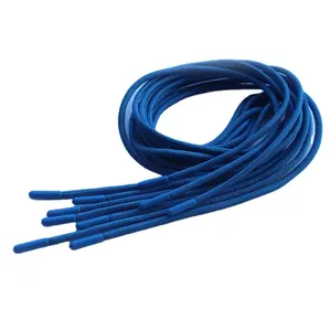 Cordón de poliéster de fabricantes, Sudadera con capucha personalizada barata de 5mm, cordón de dibujo, cordón redondo para ropa suave azul