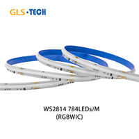 Tira de Luces LED COB RGBW WS2814, 784 LED, 24 V, 10 mm, Cinta de Píxeles Direccionables SPI para Iluminación Interior y Exterior, Cortable