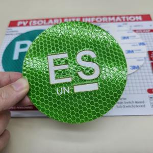 wholesale warning ABS <b>plastic</b> PV label kit customized solar stickers - Product Image 5
