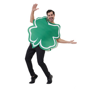 Costume de trèfle à quatre feuilles pour la Saint-Patrick, pour homme adulte, vert, gonflable, pour fête - Product Image 2