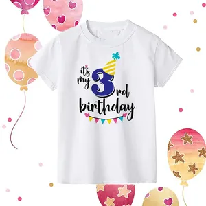 T-shirt in maglia a maniche corte per bambini unisex con stampa It's My 1-9 Birthday, regalo per la festa di compleanno - Product Image 6