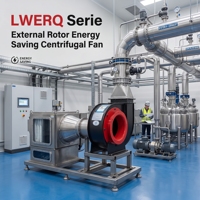 LONGWELL Industrieller Zentrifugalventilator 220V/380V 1800W Energiesparend 2650U/min für Sandstrahlen Staubentfernung Rauchabzug