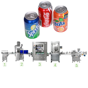 Nước giải khát bia mềm đồ uống tự động tin nhôm có thể rửa điền niêm phong dòng máy - Product Image 4