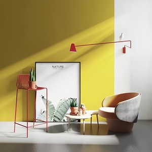 1 rollo de pegatina autoadhesiva impermeable de color amarillo limón mate, fácil de instalar y quitar, adecuada para paredes. - Product Image 6