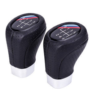 Leather Gear <b>Shift</b> <b>Knob</b> For Bmw Manual Transmission 5 6 Speed Ergonomic Car Gear Lever - Product Image 3