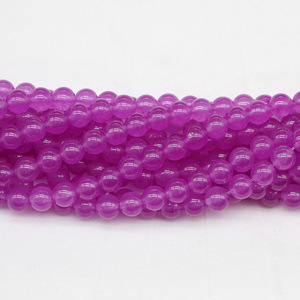 Cuentas de amatista natural de 8 mm, cuentas redondas sueltas para hacer pulseras, joyería de cristal, bricolaje - Product Image 1