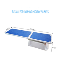 OVAR Bestseller Outdoor Fiberglas-Sprungbrett für Heim-Schwimmbad & Swim-Spa Tauchtraining Wettkampfstil Weiß+Blau