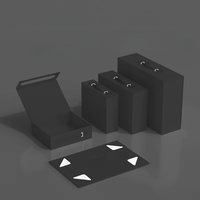 Boîtes cadeaux portables en carton gris double, laminées, gaufrées UV, personnalisables, pliables, avec fermeture magnétique, grande taille, monobloc, sur mesure