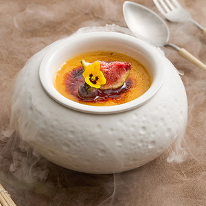 Ciotola in Ceramica di Alta Gamma per Yogurt, Stile Nido d'Uccello, per Ristoranti e Club, Ciotola Creativa a Doppia Parete per Dessert con Ghiaccio Secco per Hotel - Product Image 3
