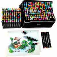 Ensemble de 24 à 262 marqueurs à alcool double pointe colorés, stylos à double embout, marqueurs à alcool huileux avec logo personnalisé
