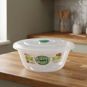 Bols mélangeurs en plastique PP écologiques avec couvercles pour servir des collations, bols à salade empilables, disponibles en grande quantité - Product Image 2
