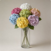 Dekorasi Bunga Hydrangea Buatan Besar Bergaya Rustic dari Kain Berbulu Halus untuk Pernikahan, Rumah, Fotografi - Tidak Pernah Layu