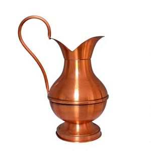 Pichet à eau en cuivre martelé avec couvercle 1,7 L, design classique, écologique, fait main AZ ENTERPRISES AZE-CP035 pour les mariages et les fêtes - Product Image 6