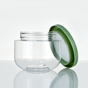 Couvercle vert vide 8oz 250ml pots <span class=keywords><strong>en</strong></span> plastique transparent pour crème <span class=keywords><strong>de</strong></span> soin <span class=keywords><strong>de</strong></span> la peau gommage pour le corps shampooing revitalisant - Product Image 2