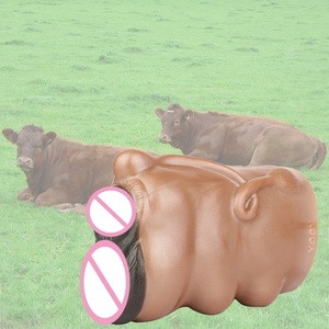 New Style Fantasy Cow Design Male <b>Masturbator</b> with Realistic Texture Soft Silicone Sleeve for Men Pleasure - Product Image 1