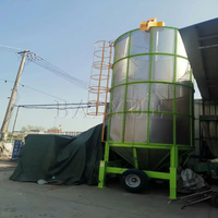 Máquina móvil para secar granos, secadora de granos móvil a diésel para sésamo y arroz