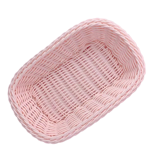 Cesto Intrecciato in Vimini a Prezzo all'Ingrosso, Ciotola per Servire Frutta, Verdura e Pane, Cesto in Rattan PP per Matrimoni e Caramelle in <span class=keywords><strong>Rosa</strong></span>, Blu e Viola - Product Image 5