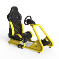 Siège de Simulateur de Jeu de Course 2024 Volant avec Support Support d'Affichage Support de Pédales Fauteuil de Bureau