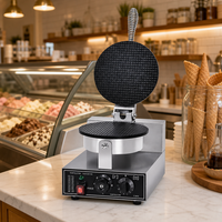 Machine à cônes à glace électrique professionnelle 1200W en acier inoxydable, appareil de cuisson de cônes de comptoir