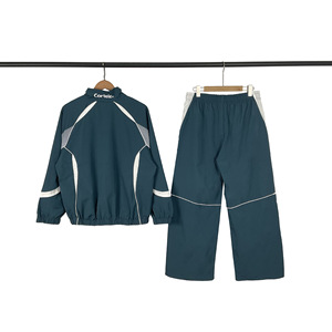 Ensemble de survêtement <span class=keywords><strong>Corteiz</strong></span> pour homme, coupe ample, avec imprimé emblème italien, veste coupe-vent et <span class=keywords><strong>pantalon</strong></span> large, 2 pièces, style streetwear décontracté - Product Image 3