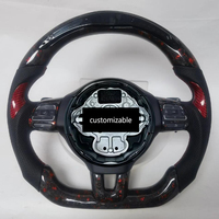 Volant LED en carbone forgé en gros pour VW T-Roc T-Cross Taigo Nivus Compact Crossover – Amélioration intérieure de rechange
