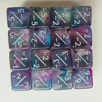 Dés de comptage en acrylique gravés 16 mm +/- – Cubes de comptage marbre Plus/Moins – Dés D6 – Accessoires de jeu de cartes pour statistiques de créatures
