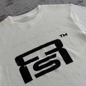 Maglietta a <span class=keywords><strong>Maniche</strong></span> <span class=keywords><strong>Lunghe</strong></span> Personalizzata Cropped MT695, Alta Qualità Streetwear, Oversize con Tessuto Waffle per Uomo - Product Image 4