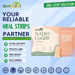 แผ่นอมละลายได้ <span class=keywords><strong>NADH</strong></span> CoQ10 สำหรับรับประทาน OEM ODM แบรนด์ส่วนตัว ผลิตจำนวนมาก ได้รับการรับรองมาตรฐาน GMP NSF โรงงานผลิต ปราศจากน้ำตาล เหมาะสำหรับผู้ทานมังสวิรัติ ผสมสูตรดูดซึมได้ดี - Product Image 1