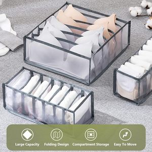 Nylon Clothes Drawer <b>Storage</b> Bag Divider Closet Organizer Foldable Mesh Underwear Bra Socks <b>Storage</b> <b>Box</b> - Product Image 2